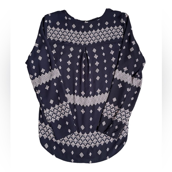 Gap Navy Blue Long Sleeve Blouse Women’s Small - Picture 2 of 4